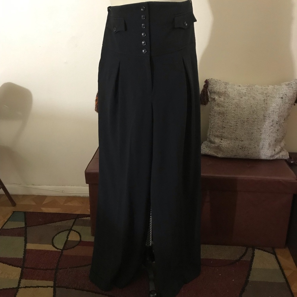 High waisted wide leg pants